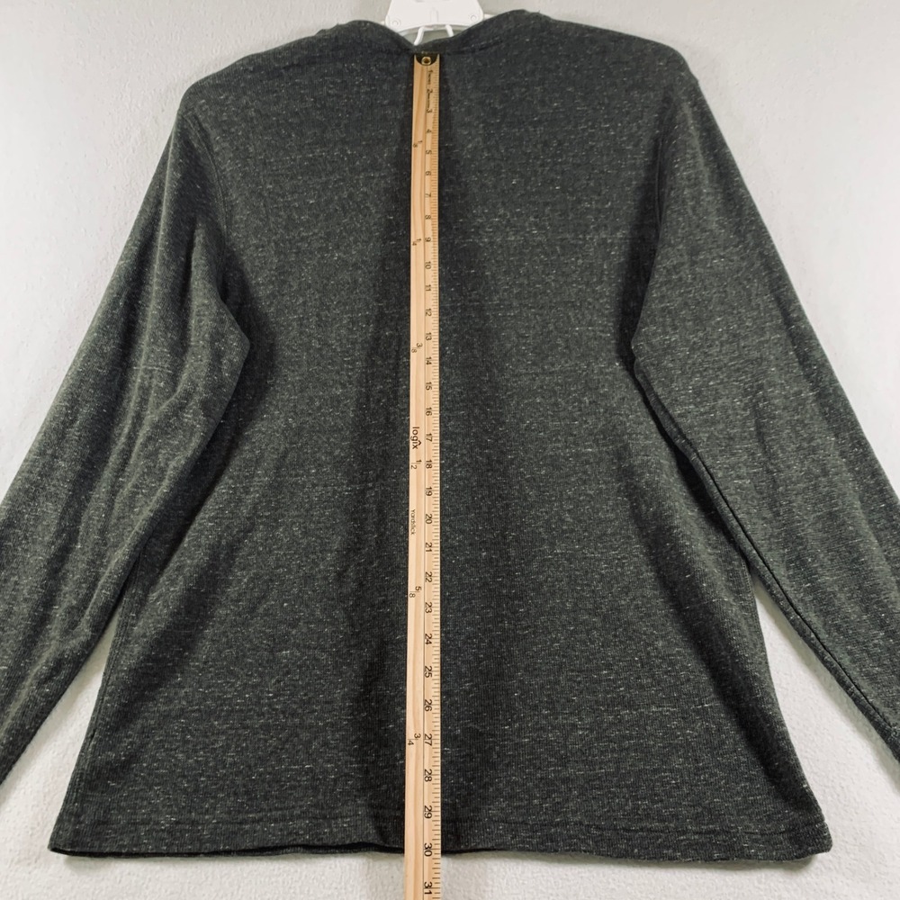 G.H. Bass & Co. Men's Long Sleeve Classic Henley Shirt Gray Heathered Size XL - Picture 10 of 12